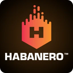 โลโก้ Habanero รูปตัว H สีส้มบนพื้นดำ