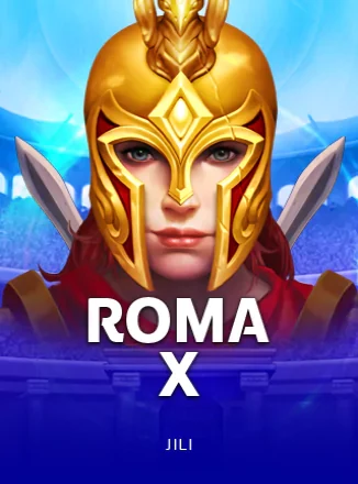หน้าปกเกมสล็อตหมวกนักรบโรมันสีทอง Roma X