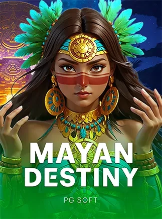 หน้าปกเกมสล็อตสตรีมายันประดับขนนก Mayan Destiny ประกอบคู่มือ tos168