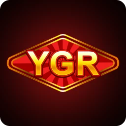 โลโก้ YGR ตัวอักษรทองในกรอบสีแดง